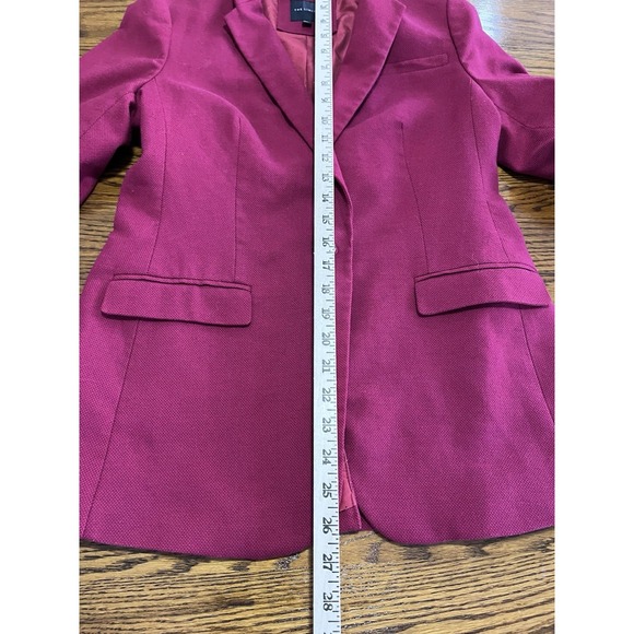The Limited Blazer M Cranberry 3/4 Sleeve Classic Capsule Preppy Jacket 1 Button - Picture 5 of 9